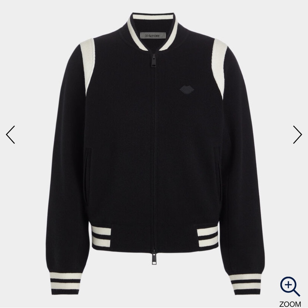 G/fore contrast knit bomber jacket